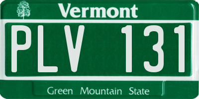 VT license plate PLV131
