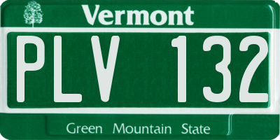 VT license plate PLV132
