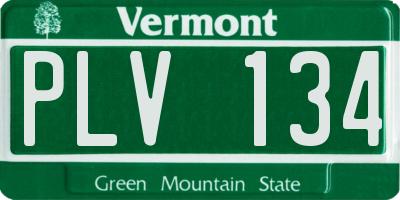 VT license plate PLV134