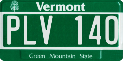 VT license plate PLV140