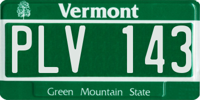 VT license plate PLV143