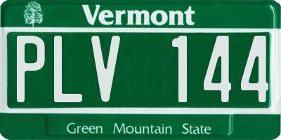 VT license plate PLV144