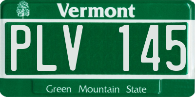VT license plate PLV145