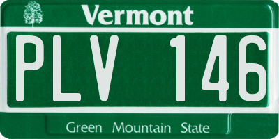 VT license plate PLV146
