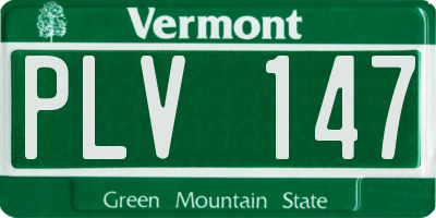 VT license plate PLV147