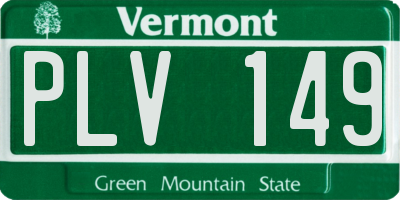 VT license plate PLV149