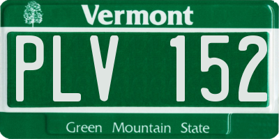 VT license plate PLV152