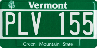 VT license plate PLV155