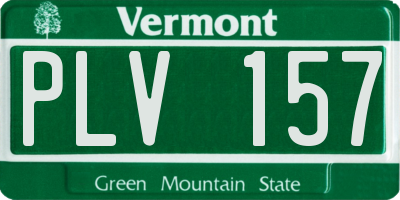 VT license plate PLV157