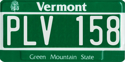VT license plate PLV158
