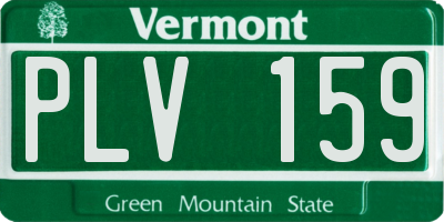 VT license plate PLV159
