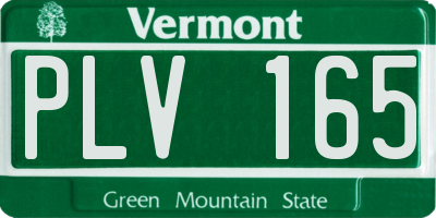 VT license plate PLV165