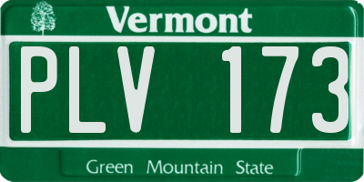 VT license plate PLV173