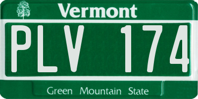 VT license plate PLV174