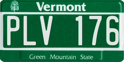 VT license plate PLV176