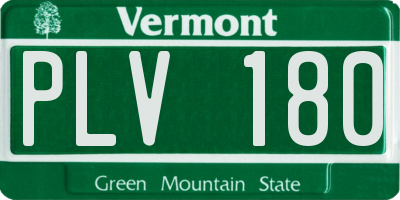 VT license plate PLV180