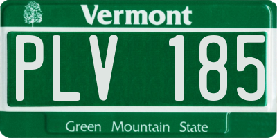 VT license plate PLV185