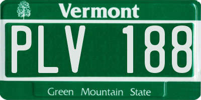 VT license plate PLV188