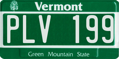 VT license plate PLV199