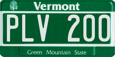 VT license plate PLV200