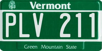 VT license plate PLV211