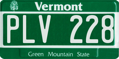 VT license plate PLV228