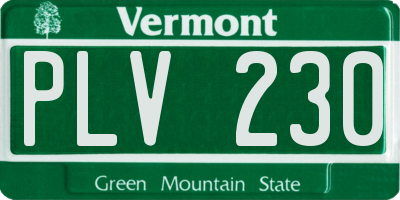 VT license plate PLV230