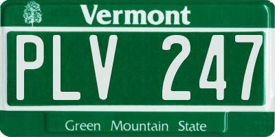VT license plate PLV247