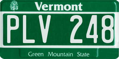 VT license plate PLV248