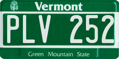 VT license plate PLV252