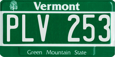 VT license plate PLV253