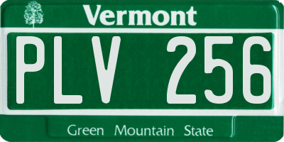 VT license plate PLV256
