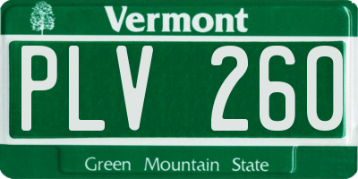 VT license plate PLV260