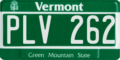 VT license plate PLV262