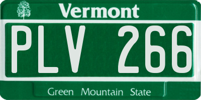 VT license plate PLV266