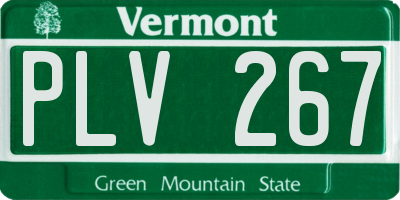VT license plate PLV267