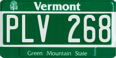 VT license plate PLV268