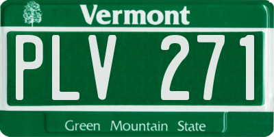 VT license plate PLV271