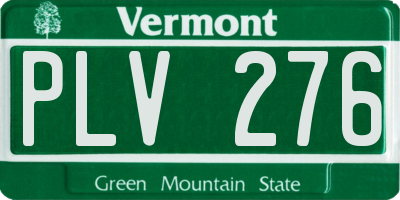 VT license plate PLV276