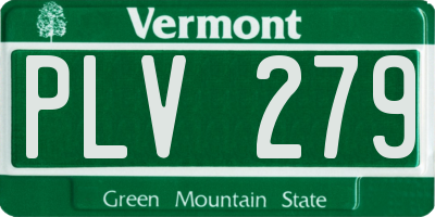 VT license plate PLV279
