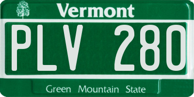 VT license plate PLV280