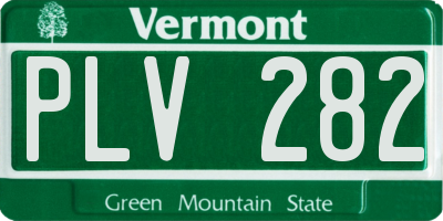 VT license plate PLV282