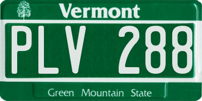VT license plate PLV288