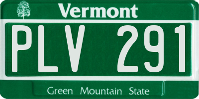 VT license plate PLV291