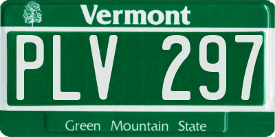 VT license plate PLV297