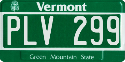 VT license plate PLV299
