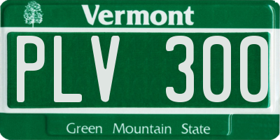VT license plate PLV300