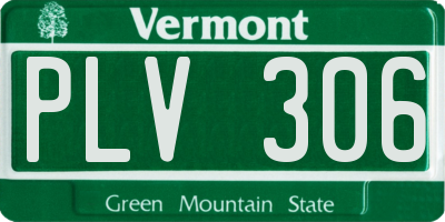 VT license plate PLV306