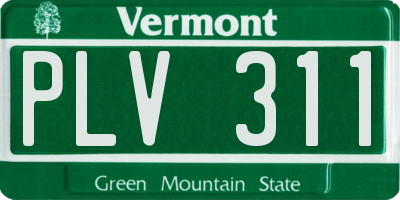 VT license plate PLV311