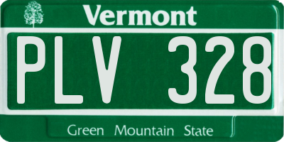 VT license plate PLV328
